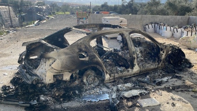 بالصور: حجم جريمة المستوطنين في نابلس