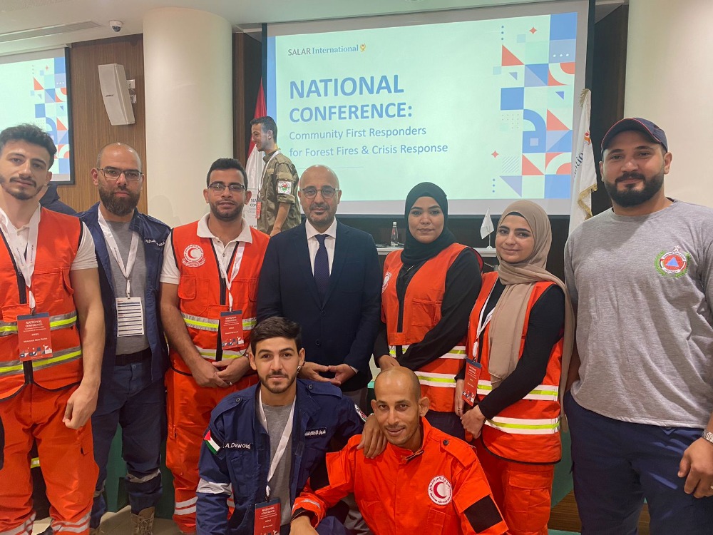 وحدة الإسعاف والطوارئ وأفواج الإطفاء الفلسطينية تشارك في المؤتمر الوطني برعاية وحضور وزير البيئة اللبناني