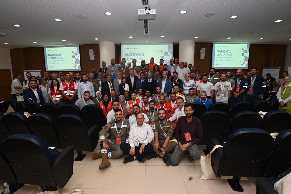 وحدة الإسعاف والطوارئ وأفواج الإطفاء الفلسطينية تشارك في المؤتمر الوطني برعاية وحضور وزير البيئة اللبناني