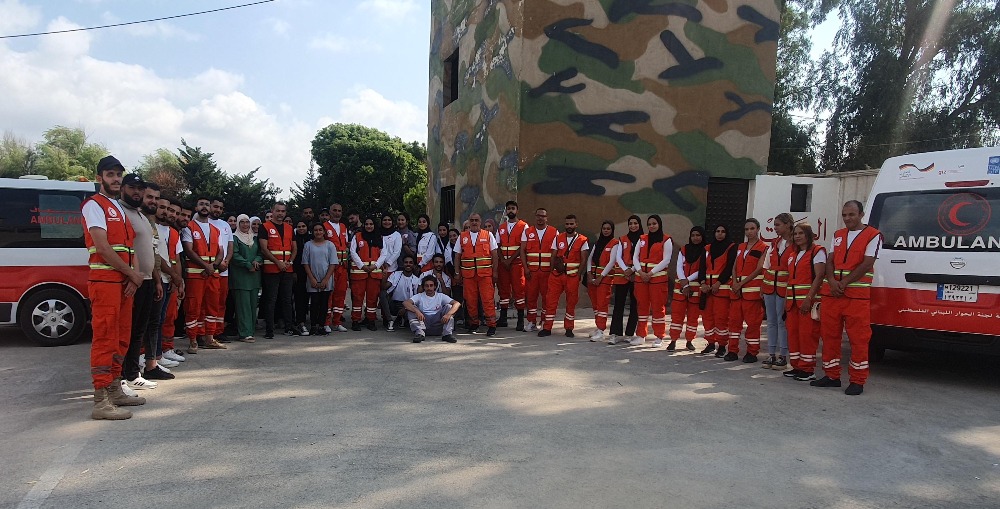وحدة الإسعاف والطوارئ تجري تدريبات لـ 65 مسعف في مخيم الرشيدية