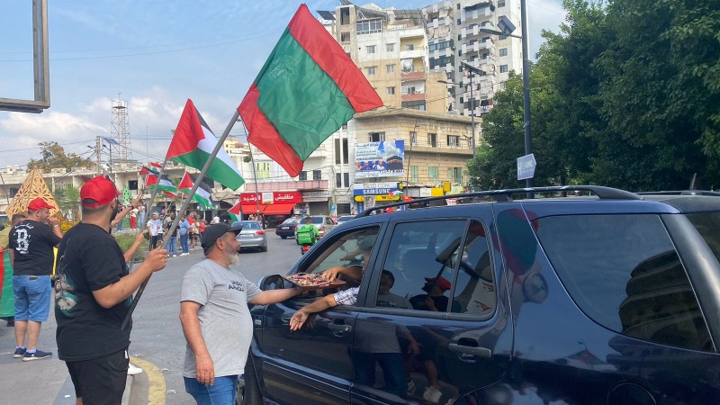 حواجز محبة لفرع صيدا القديمة في "التنظيم الشعبي الناصري" احتفالاً بأبطال فلسطين