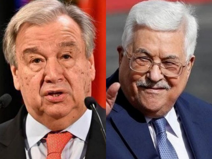 اتصال هاتفي بين الرئيس عباس والأمين العام للأمم المتحدة