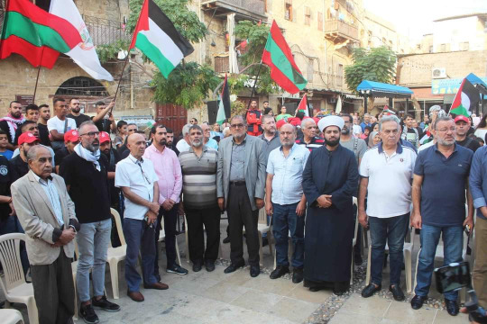 مهرجان في ساحة باب السراي بصيدا القديمة احتفاءً ببطولات الشعب الفلسطيني في معركة "طوفان الأقصى"