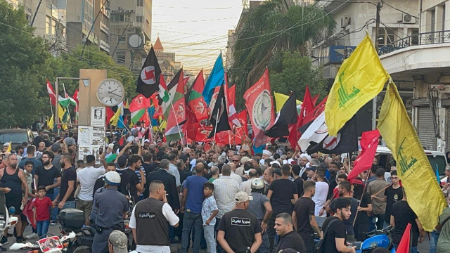 مسيرة ووقفة تضامنية لـ"الحزب" في صيدا تنديداً بمجازر الاحتلال ودعماً للمقاومة الفلسطينية