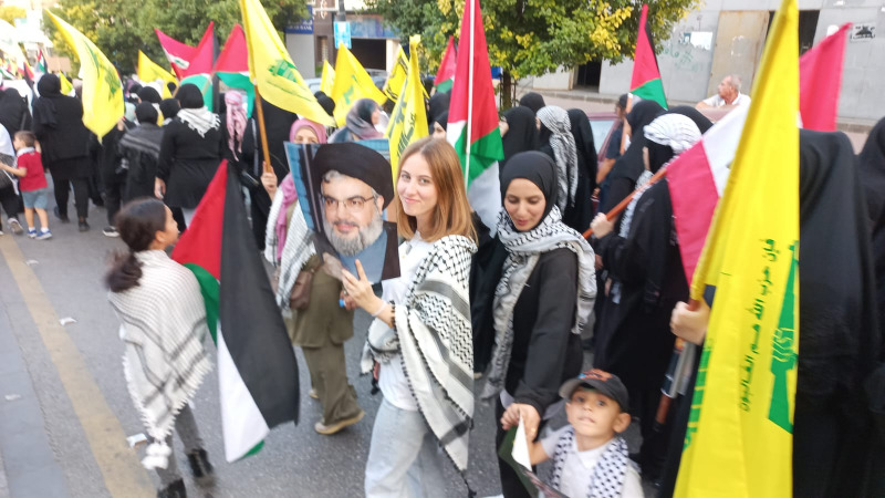 مسيرة ووقفة تضامنية لـ"الحزب" في صيدا تنديداً بمجازر الاحتلال ودعماً للمقاومة الفلسطينية