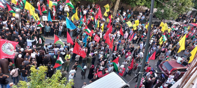 مسيرة ووقفة تضامنية لـ"الحزب" في صيدا تنديداً بمجازر الاحتلال ودعماً للمقاومة الفلسطينية
