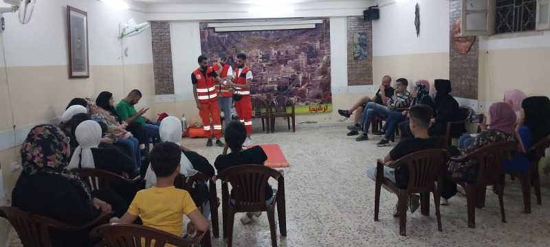 وحدة الاسعاف والطوارئ تبدأ بتدريبات الاسعافات الاولية بكافة مخيمات لبنان.