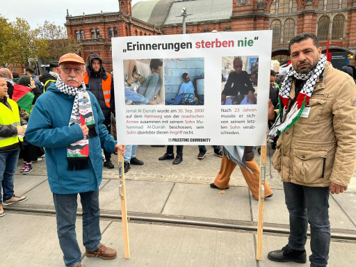 أصلان بتظاهرة الجالية الفلسطينية في بريمن الألمانية: لوقف مذبحة المحتل الإسرائيلي بحق المدنيين في غزة