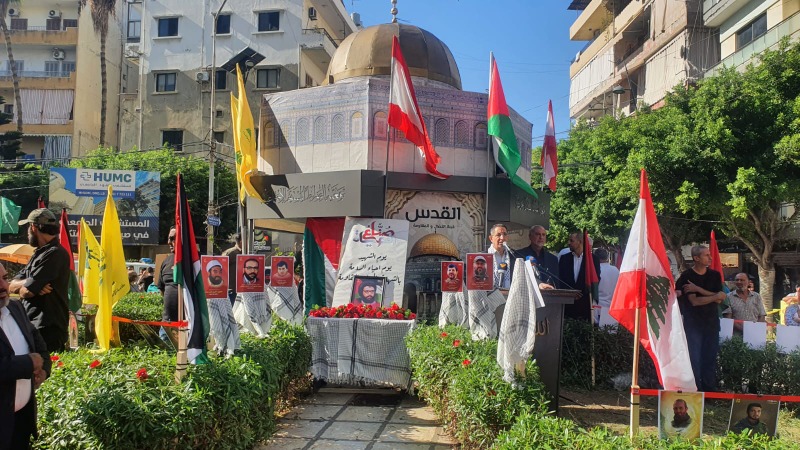 بالصور: أحياء على طريق القدس.. تكريم شهداء "الحزب" ورفضاً للمجازر في غزة...