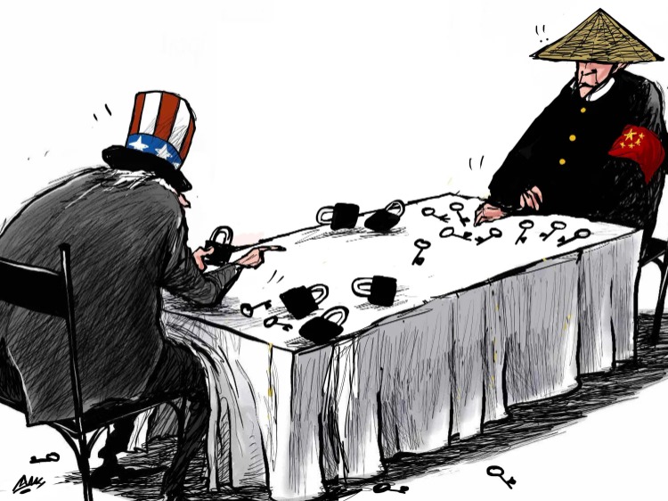 الصين - أميركا كاريكاتير أمجد رسمي