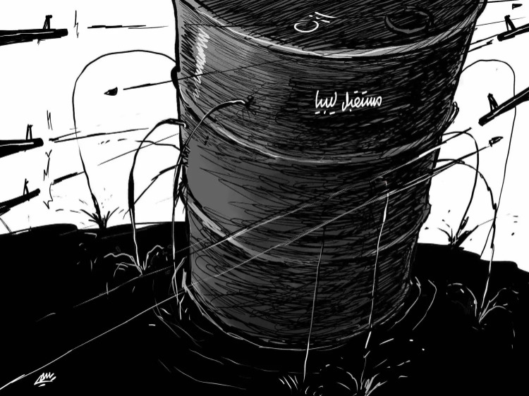 مستقبل ليبيا - كاريكاتير أمجد رسمي